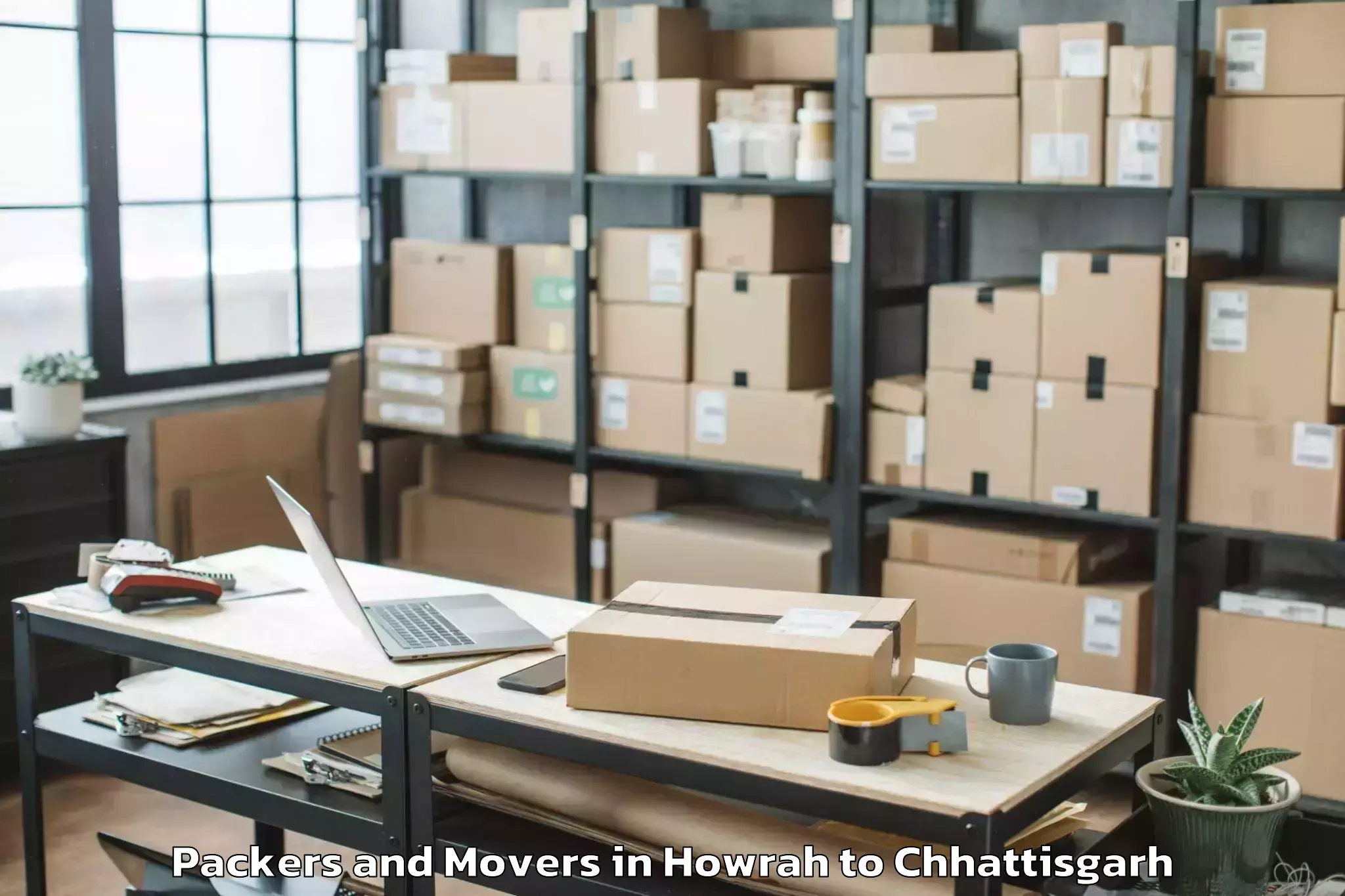 Get Howrah to Mungeli Packers And Movers